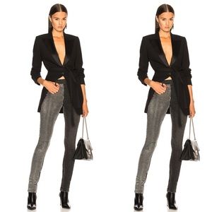 Alexander Wang Studded Panel Slim Jeans Grey Aged Size 27 NWT